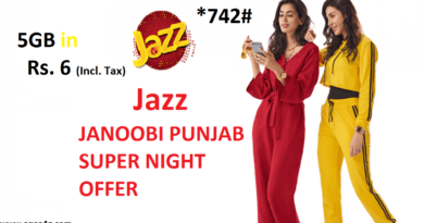 jazz janubi Punjab late night offer 2020