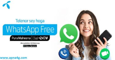 Telenor Free WhatsApp Monthly Offer
