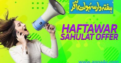 Telenor Haftawar Sahulat Offer