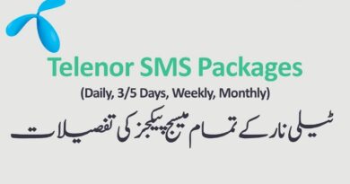 Telenor SMS Packages All List