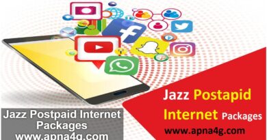 Jazz Postpaid Internet Packages Codes