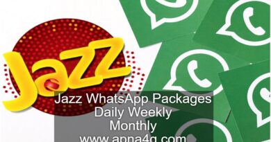 Jazz WhatsApp Packages Daily Weekly & Monthly