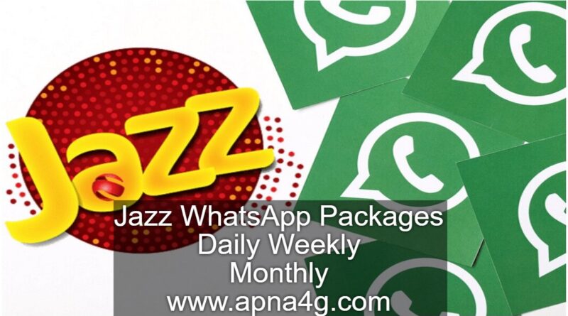 Jazz WhatsApp Packages Daily Weekly & Monthly