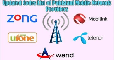 Service Codes All Networks