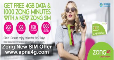 Zong New SIM Offer Code