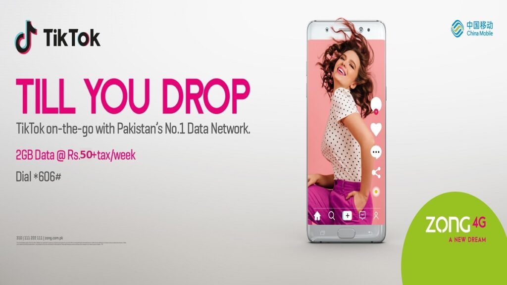 Zong TikTok Package Weekly Details