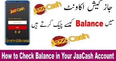 Jazz Cash Balance Check With Code & App