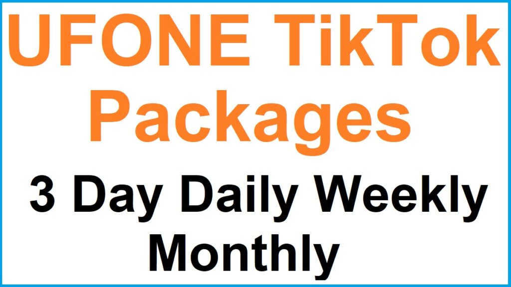 Ufone TikTok Offer & Buckets New