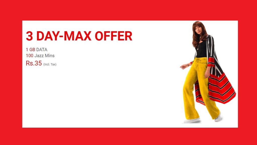 Jazz 3 Day Max Offer Code