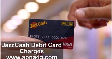 Jazz Cash Debit Card Charges