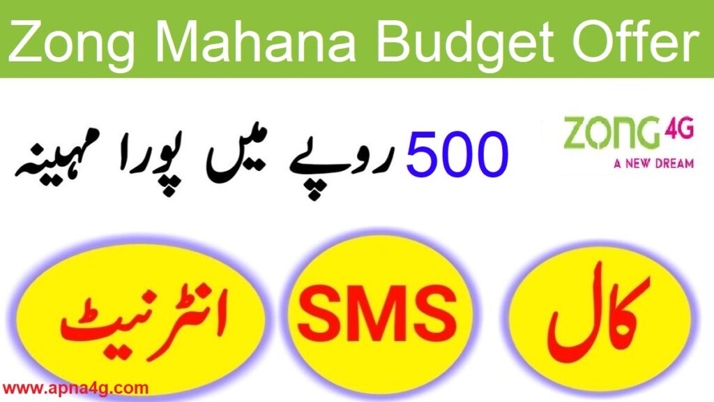 Zong Mahana Budget Offer