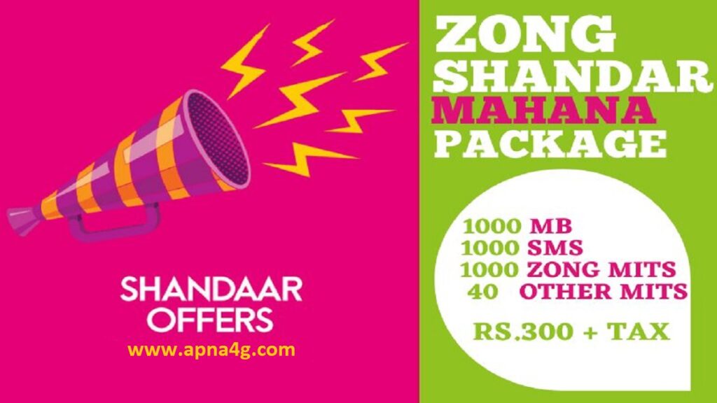 Zong Shandaar Monthly Package Details
