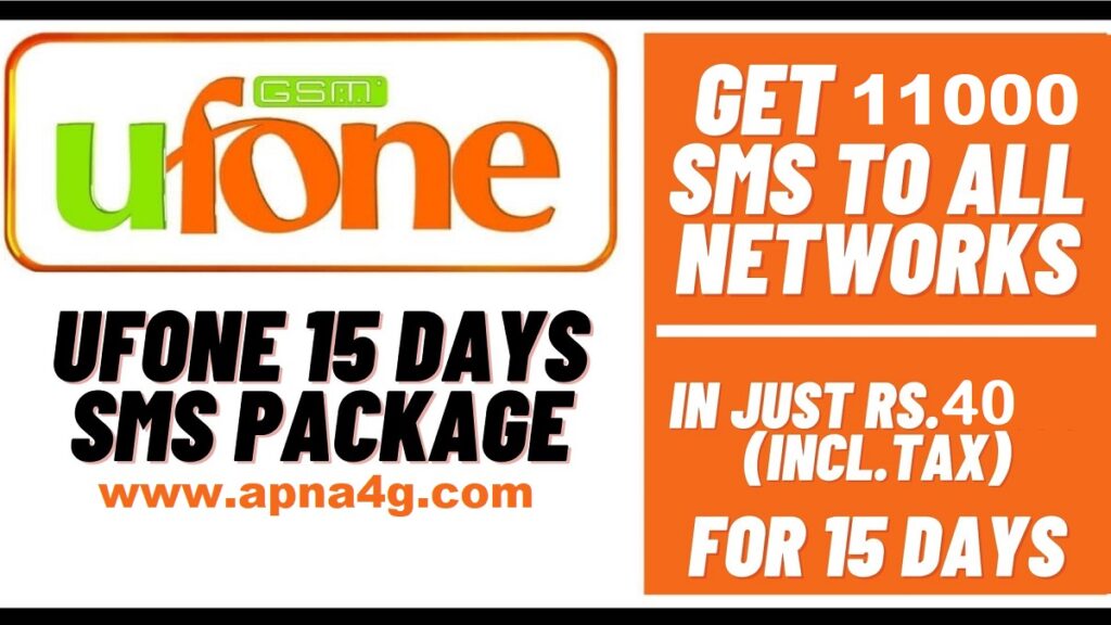 Ufone 15 Days SMS Package