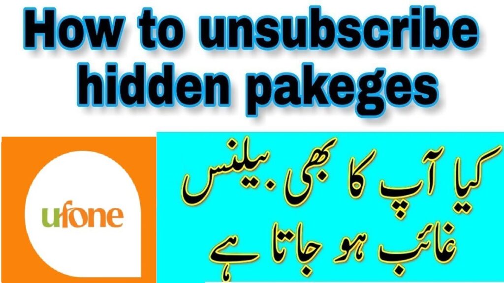 How To Unsubscribe Ufone Packages
