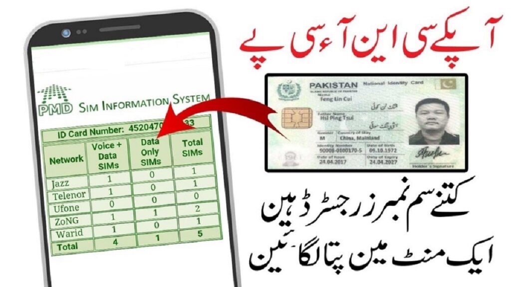 Check the Number of SIM Registered On CNIC /ID Card