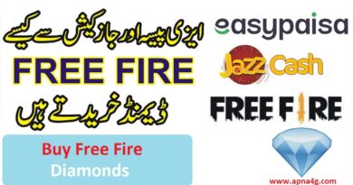 How To Buy Free Fire Diamonds JazzCash and EasyPaisa