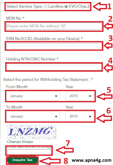 PTCL Tax Certificate Evo