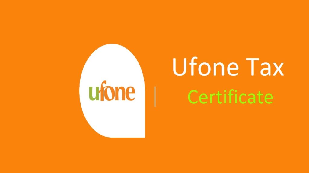 Ufone Tax Certificate