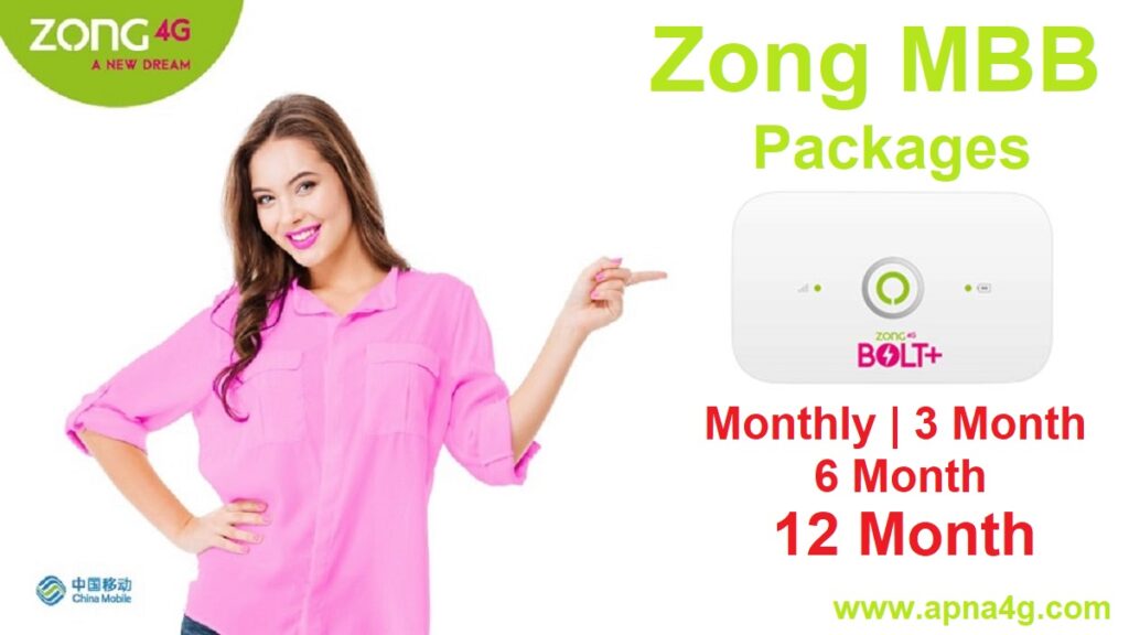 Zong Bolt Packages Monthly & Yearly
