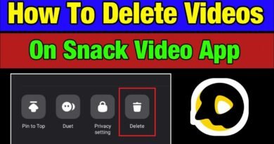 How to Delete Video From Snack Video