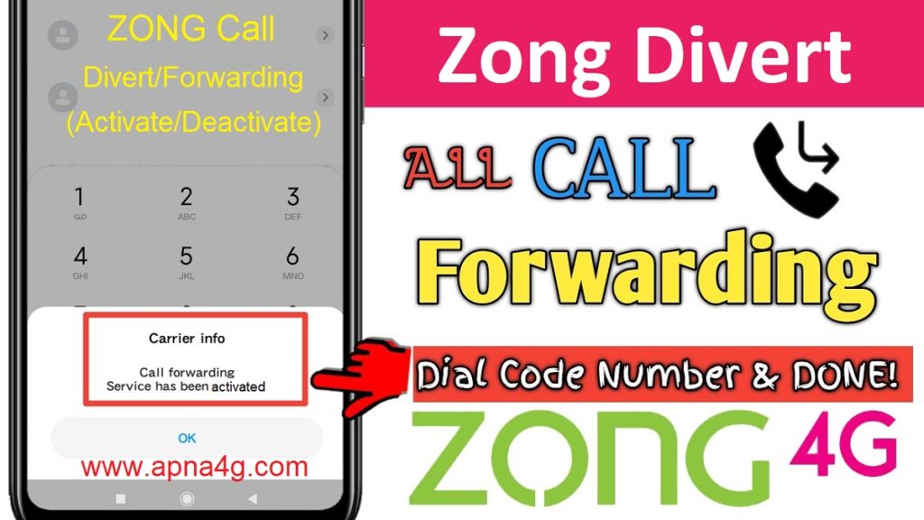 Zong Call Divert Code