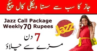 Jazz Weekly Call Package in 70 Rupees