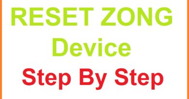 How To Reset Zong Device (complete info)