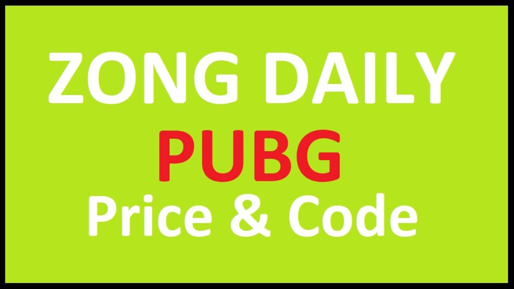 Zong Daily PUBG Package