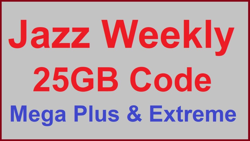 Jazz 25GB Weekly Internet