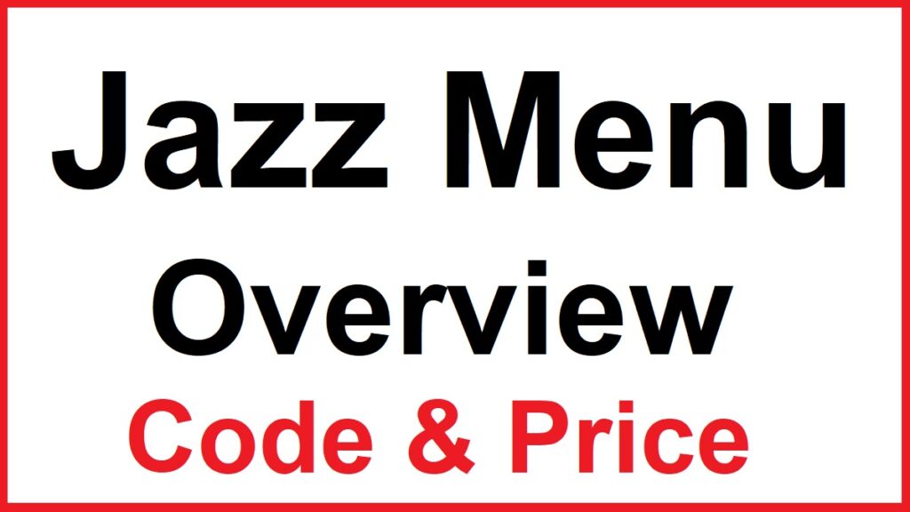 Jazz Menu Code