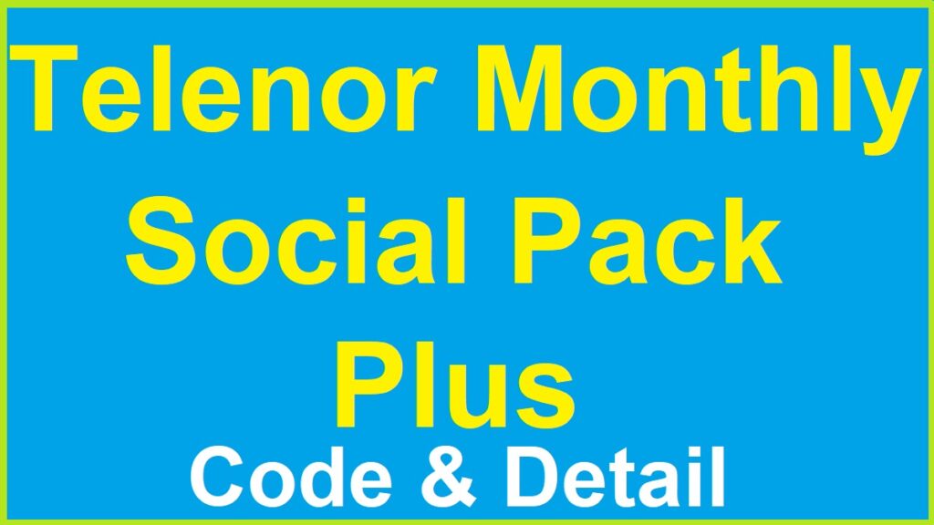 Telenor Monthly Social Pack Plus