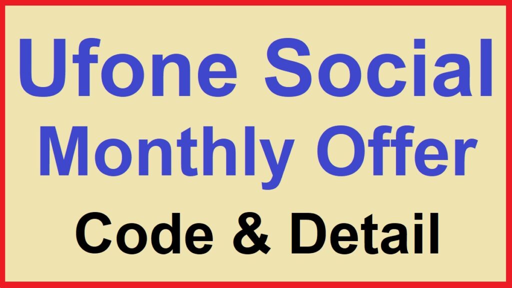 Ufone Social Monthly Package