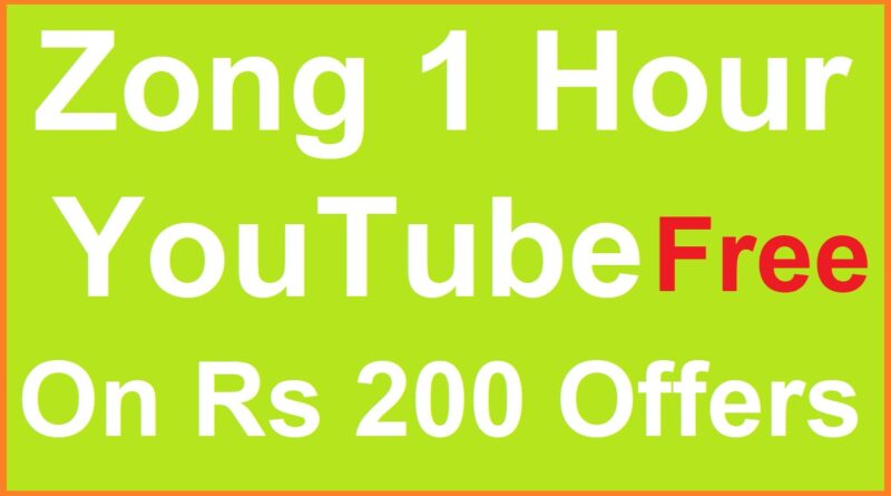 Zong Free YouTube 1 Hour