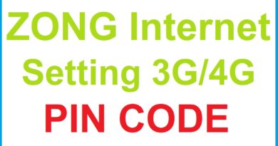 Zong Internet Setting Pin