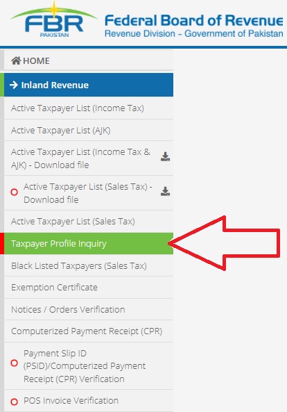 Click on Taxpayer option