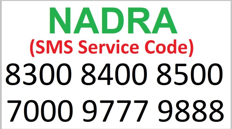 Nadra SMS Tracking & Verification