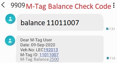 How to Check MTag Balance via SMS