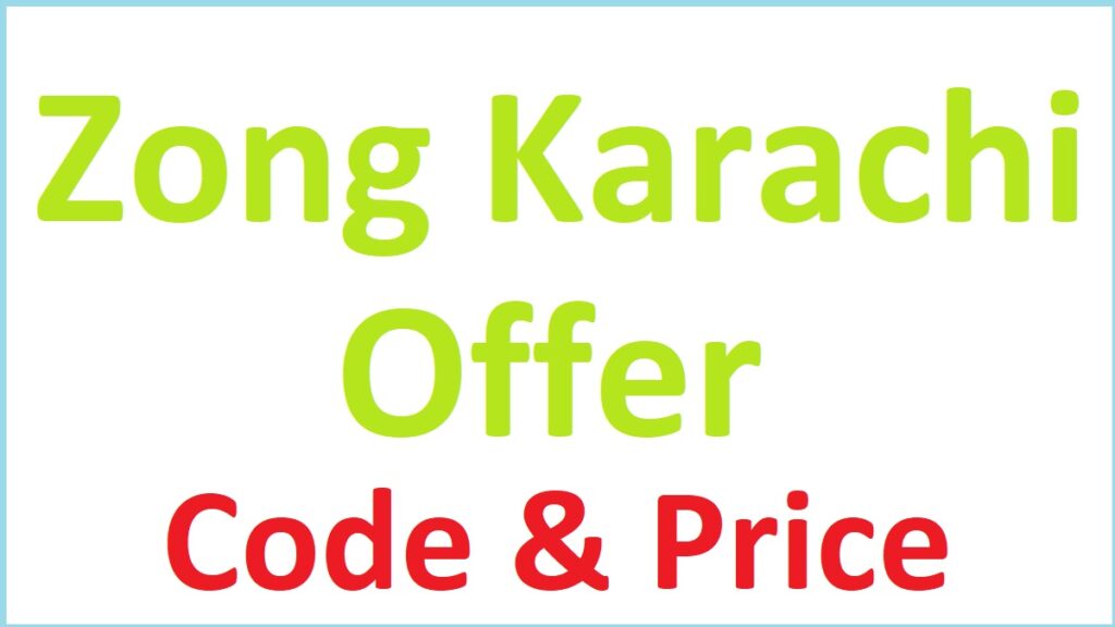 Zong Karachi Offer City
