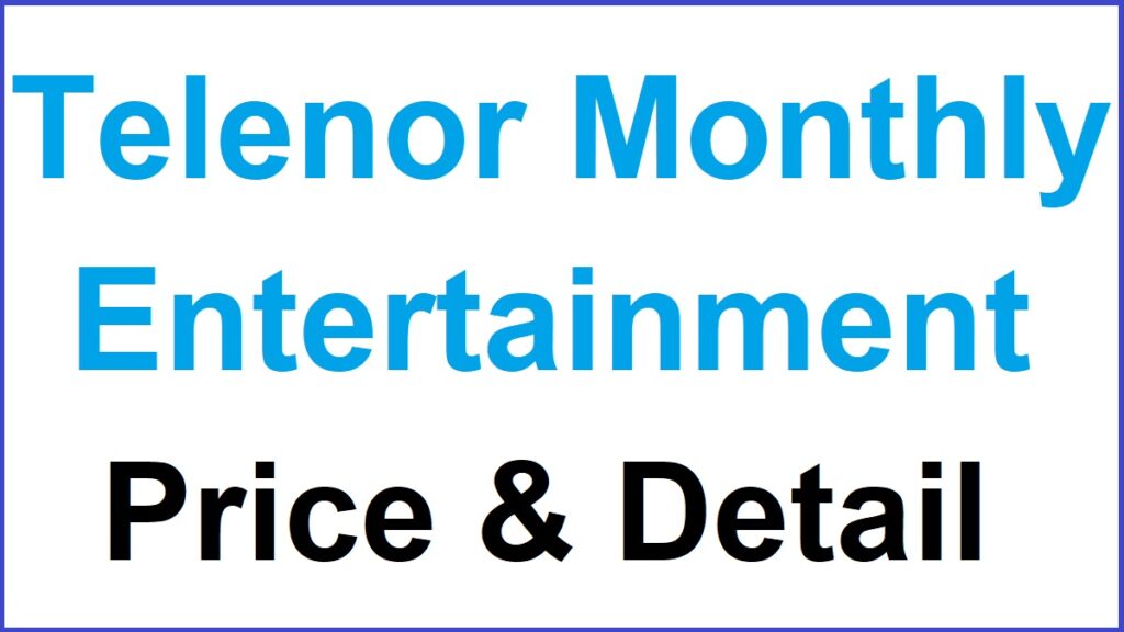 Telenor Monthly Entertainment Offer