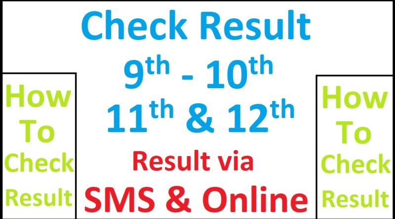 Check Result via SMS Details