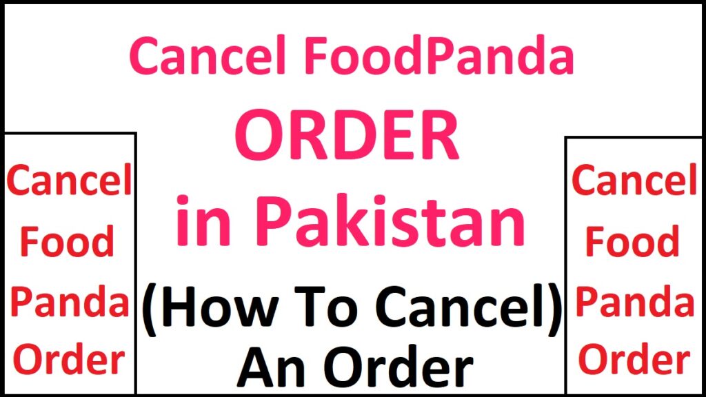 Cancel FoodPanda Order free