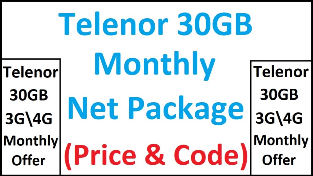 Telenor 30GB Monthly Internet