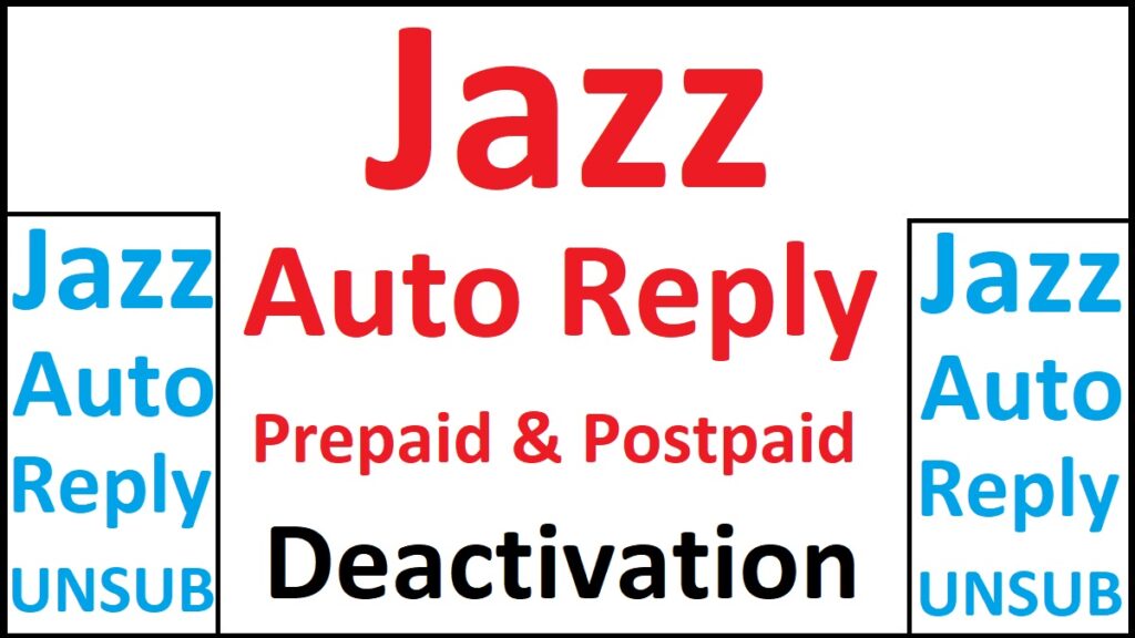 Jazz Auto Reply Unsubscribe