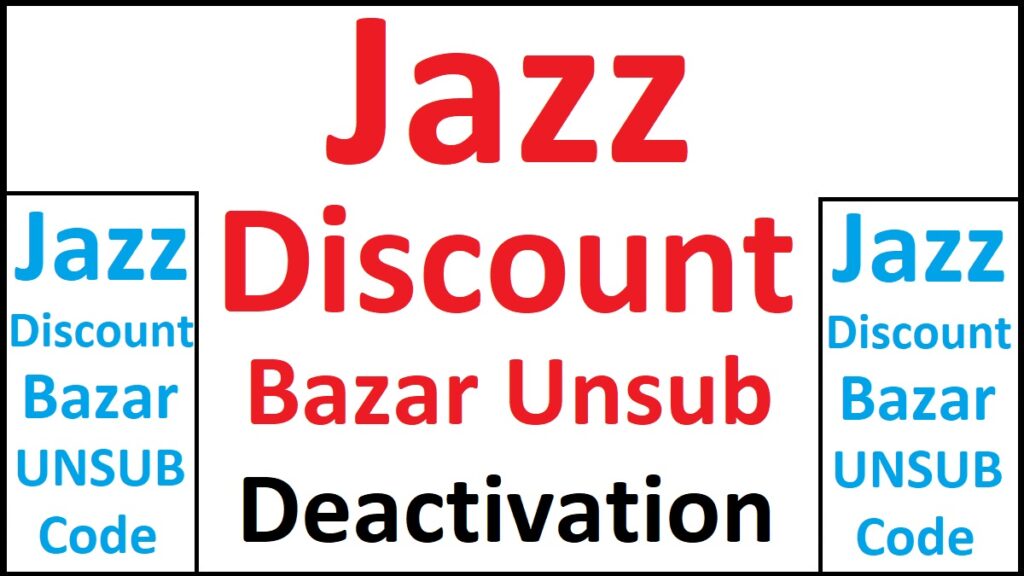 Jazz Discount Bazar Unsubscribe Code