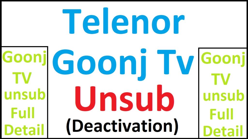Telenor Goonj TV Unsubscribe