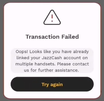 Transaction failed (error)