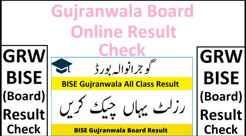 Gujranwala Board Result Check