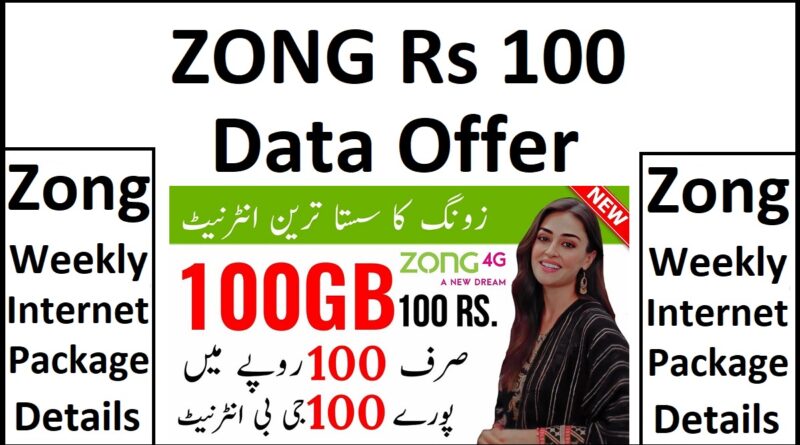 Zong Weekly Internet Rs 100
