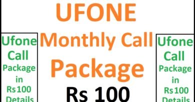 Ufone Monthly Call Package in 100 Rupees