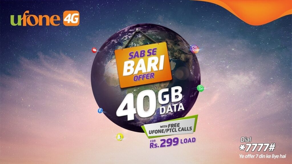 Ufone 40GB Internet